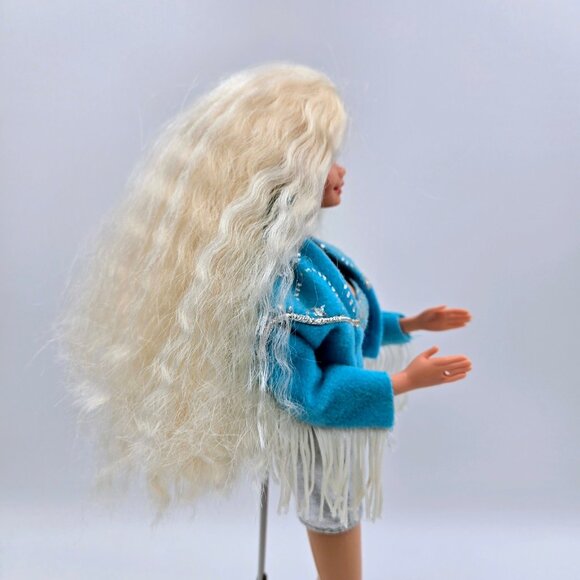 Vintage 1993 Western Stampin’ Barbie Doll Original Outfit Blue 10293 Mattel Read - Picture 11 of 16